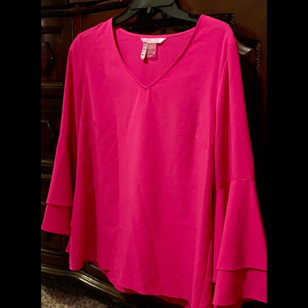 | Like New | Petite Small Women’s Pink  Blouse | - Picture 2 of 8
